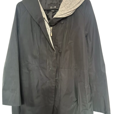  Womens  Size M Hooded Jacket Black  / Grey 
