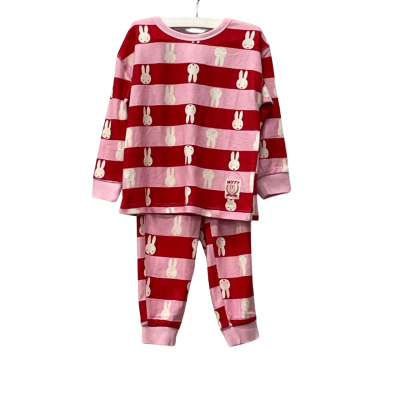 Cotton On   Size 3  Long Sleeve Pyjama Set Pattern / Pink  / Red Miffy Stripe