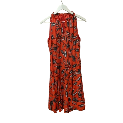 Basque Womens  Size 8 Soft feel Floral Dress Orange 