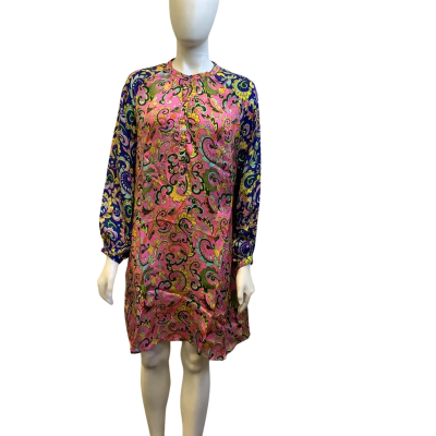 Sophie Moran Womens Size S Patterned Mini Dress Multicoloured