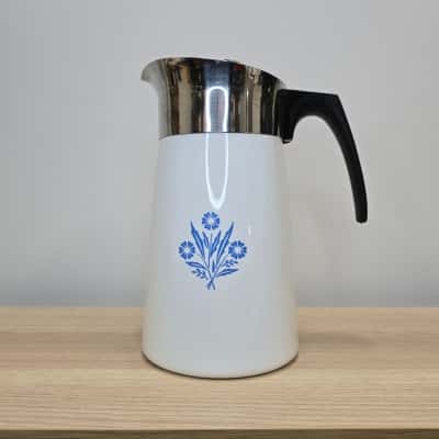 Vintage Corningware 'Cornflower Blue' 9 Cup Coffee Percolator 