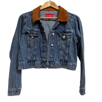 Guess Womens  Size S Blue / Brown Denim Jacket