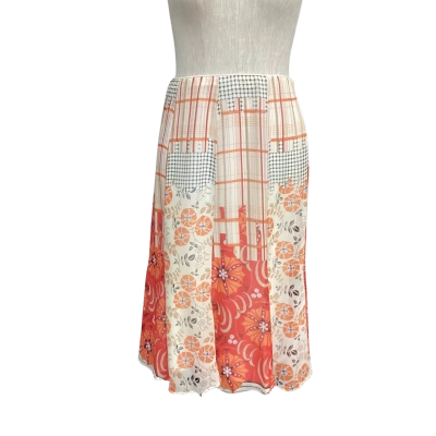 Vintage Harry Who Womens  Skirt Size 8 Cream / Orange 