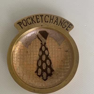 Retro Brass "Pocket Change" Valet Tray