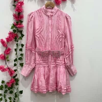  Mackenzie Mode Womens Starlet Mini Dress Size 6 Pink  