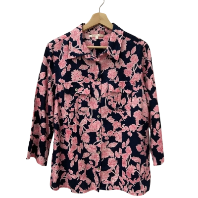 Noni B Womens  Size 14 Long Sleeve Shirt Floral 