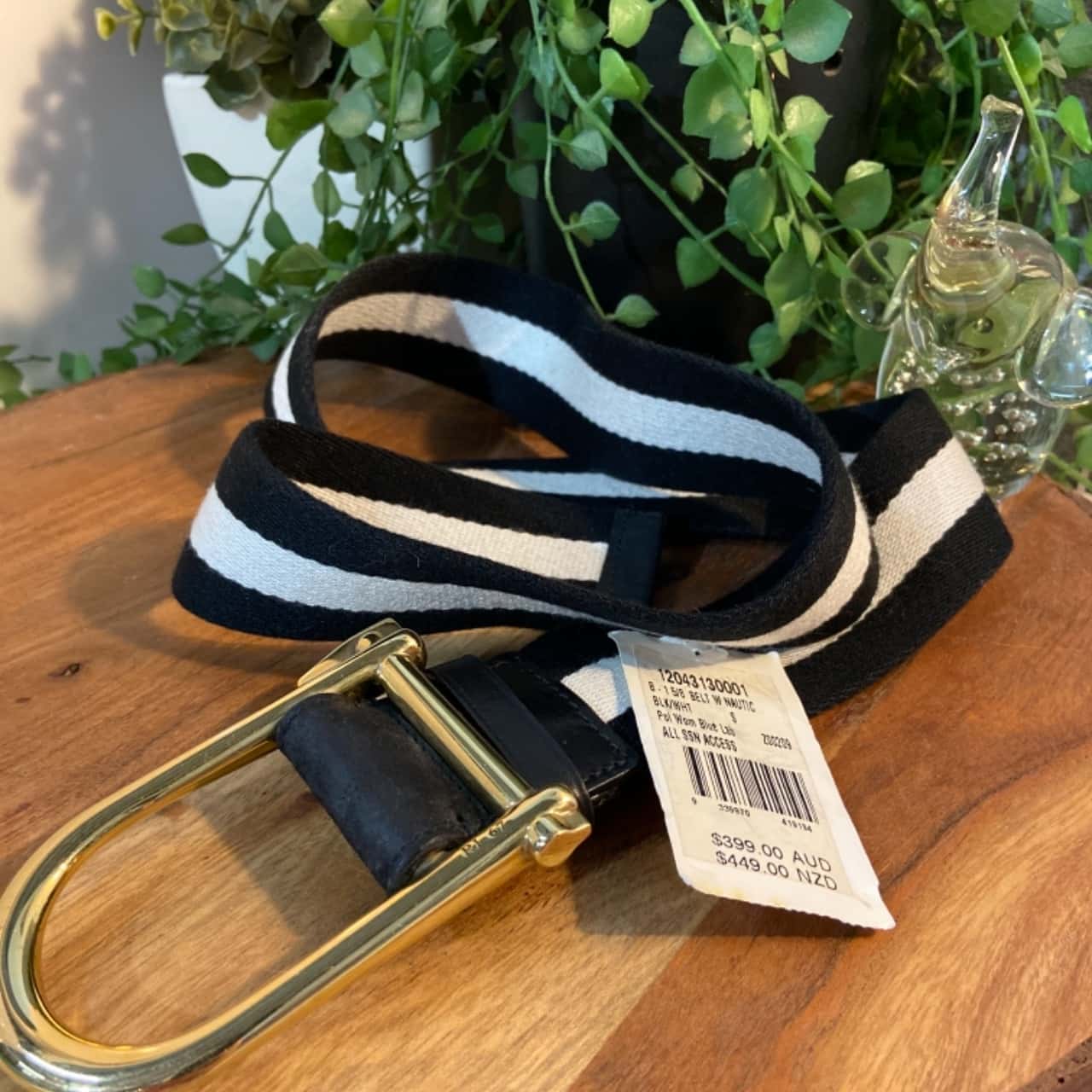 Ralph Lauren Nautical Belt Leather belt ANCHOR LAUREN RALPH LAUREN | color Navy blue  main image 2