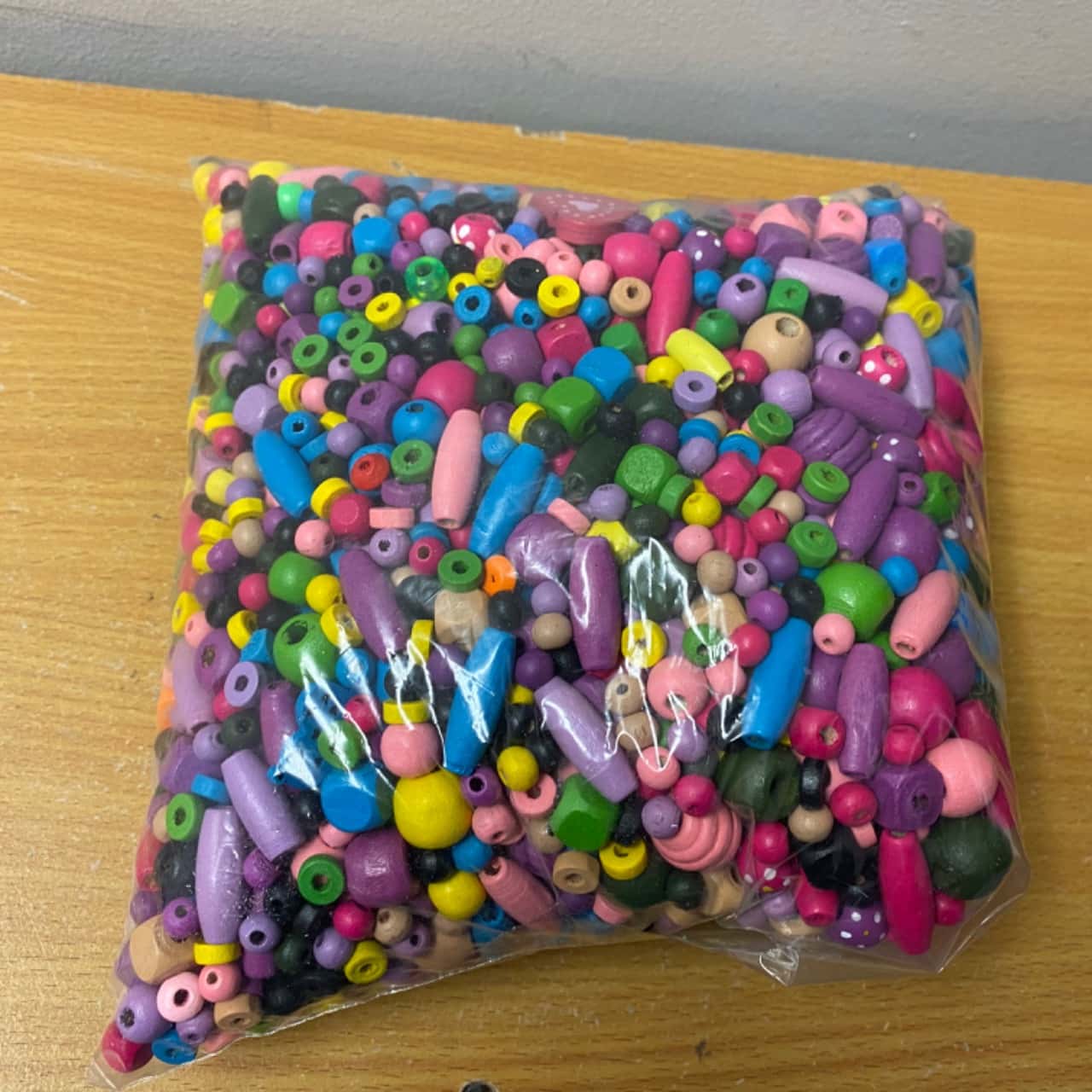 Large bag of wooden beads(s)