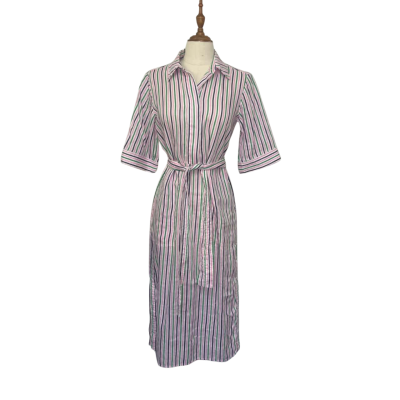 Sportscraft Womens  Size 6 Casual Dress Green / Navy Blue / Pink  / White 