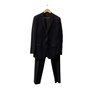 Studio Italia  Mens Jacket &pants Suit Size 88/34 / 38/100 Black  / Pinstriped 