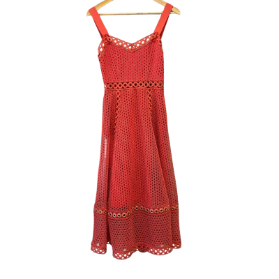 Maje Womens  Size 1 Shoestring Strap Dress Burnt Orange 
