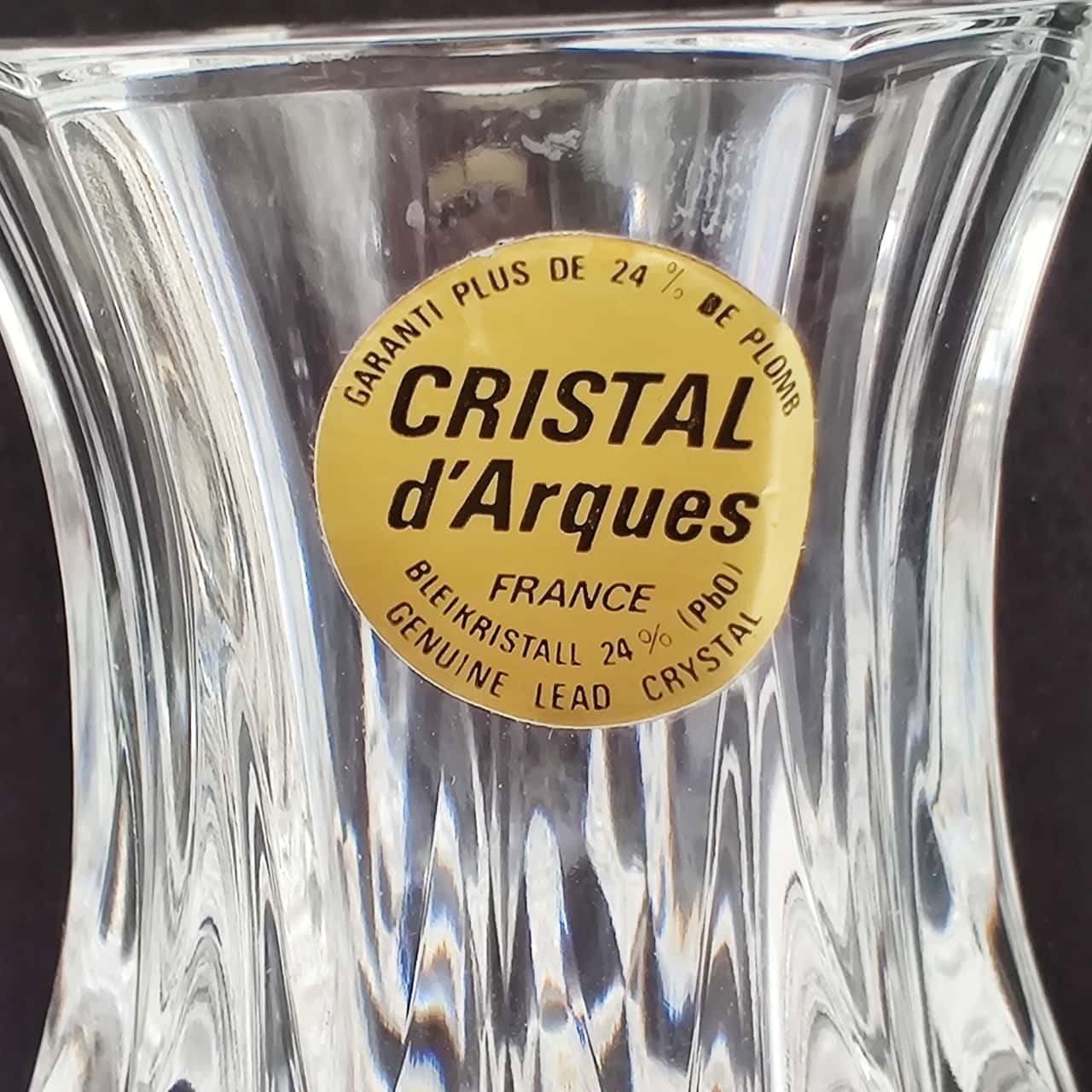 Lot 4 grandes flûtes à champagne, cristal d arques, modèle dampierre