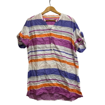 Yarra Trail Womens Shirt Size 16 Blue / Burnt Orange / Pink  