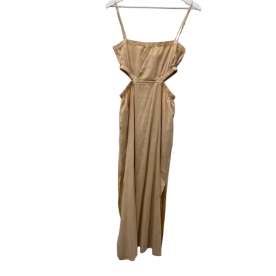 Nude Lucy Womens  Size M Maxi Dress Beige -100% Cotton