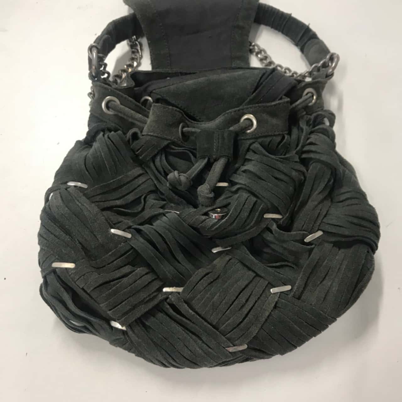 Cedar Green Suede Handbag (s)