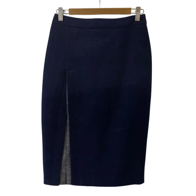 BCBG Maxazria Womens Size 0 Pencil Skirt Navy Blue/Grey