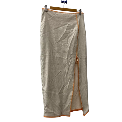 Sheike Linen Pencil/Wrap Style Skirt with Split Size 12