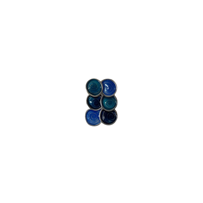 Sterling Silver Pendant With Blue Resin