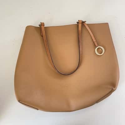Oroton Beige Leather Shoulder Bag