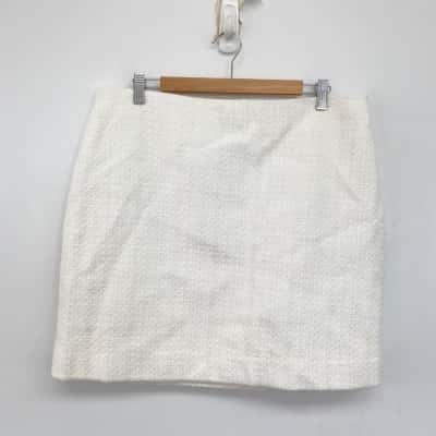 Forever New Cream Suit Brynlee Boucle Mini Skirt  Size 16 