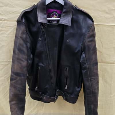  Mens R-Jays Size L Motorcycle Jacket Brown 