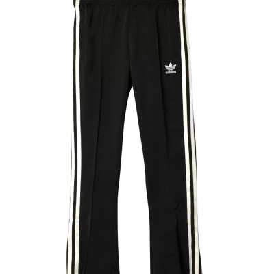 Adidas Girls Size 9/10y Flared Track Pants Black  