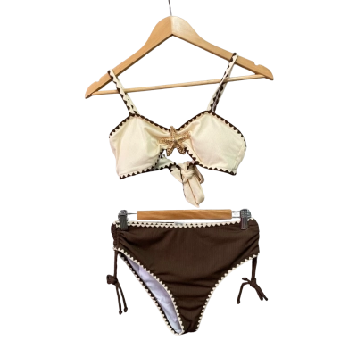  Womens  Size M Bikini Set Brown 