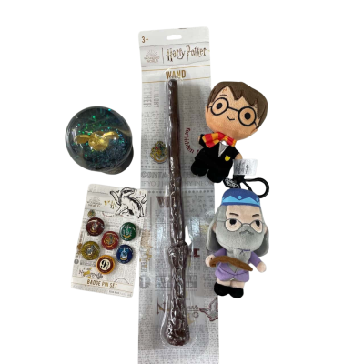 Assorted Harry Potter toys.
