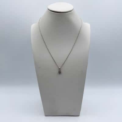 925 Silver Clear Stone Pendant Necklace