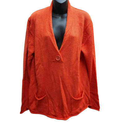 New With Tags BOUQUET KNITWEAR Size 18 Orange Knit Wool Blend Sweater
