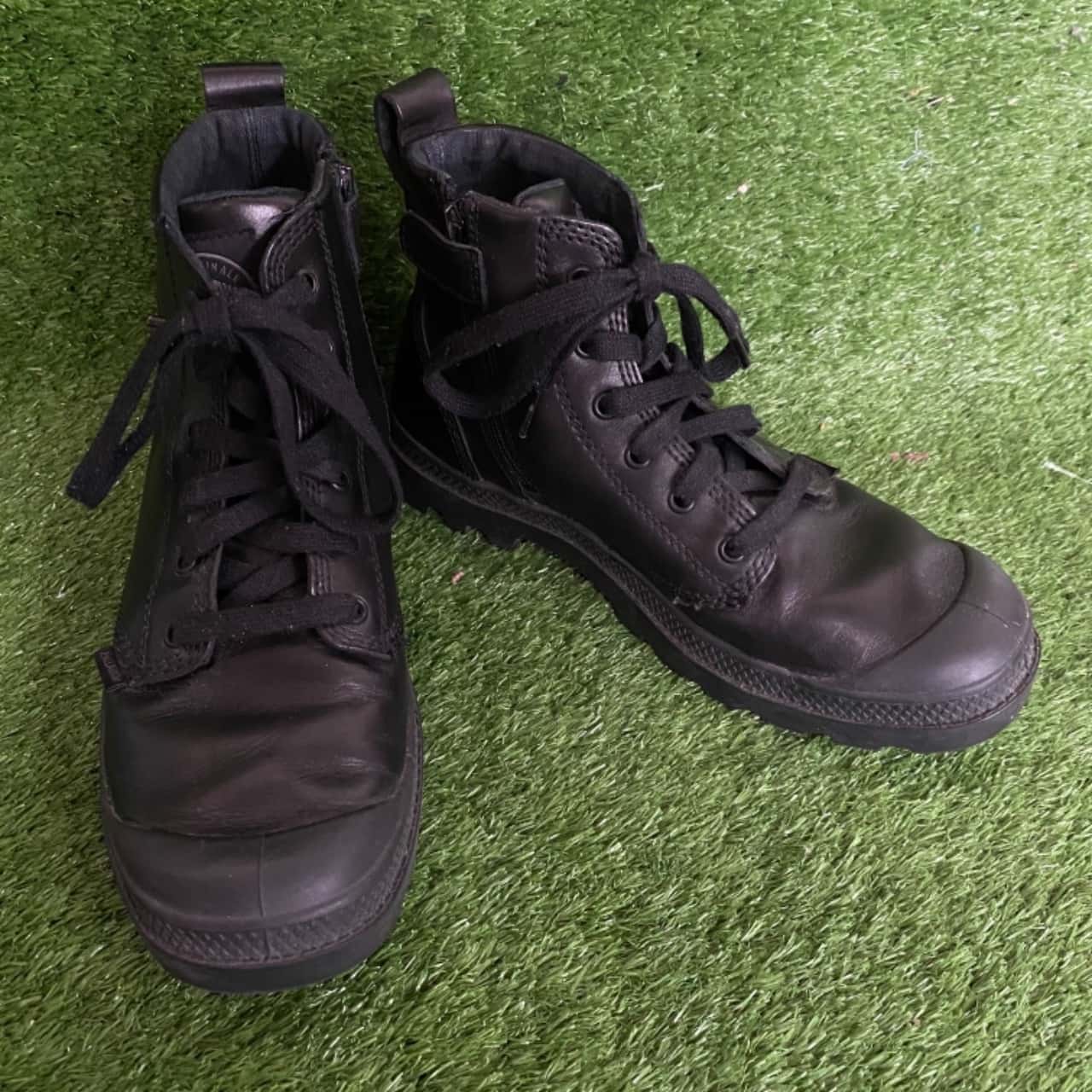 palladium black leather