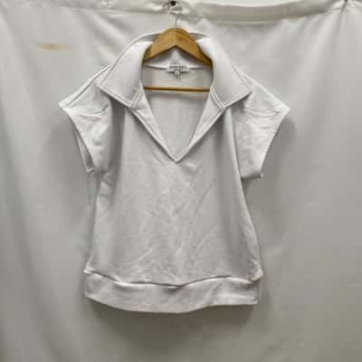 Madison The Label Women's Top/Jumper Short Sleeves Size M White 