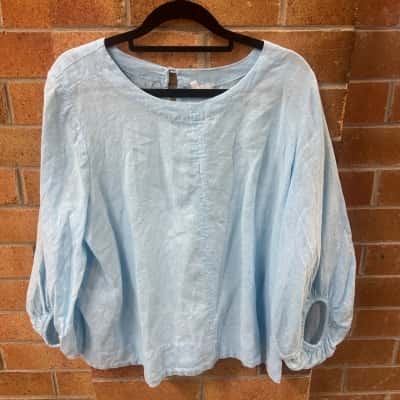 Seed Heritage Womens  Size 14  Light Blue Shirt