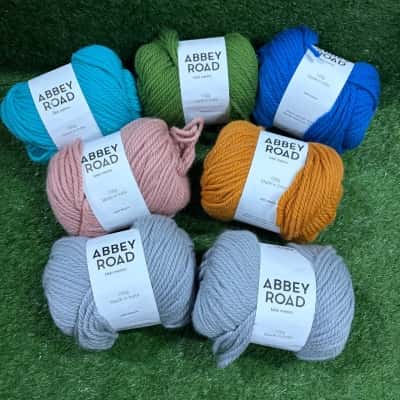 Abbey Road Kikki Merino 100g Yarn Mixed Colours x 7 