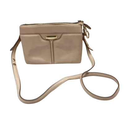 Mimco Patent Leather Crossbody Bag in Blush Pink/Nude