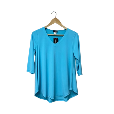 BNWT Four Girlz Womens size 12 3/4 Sleeve Blue Top RRP $89.90