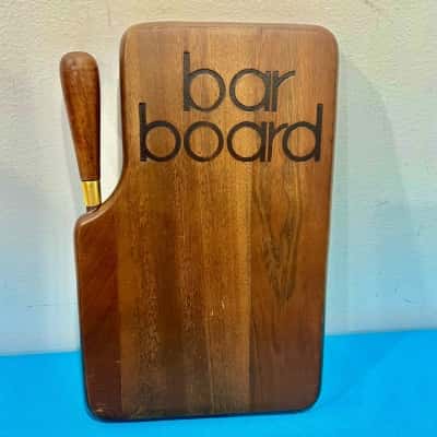 Vintage Bar Board & Cheese Knife 