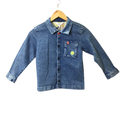 Kids Size 7 Denim Blue Milkshake Denim Jacket 