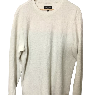 Country Road Mens  Size M Crew Neck Long Sleeve Top Off White 