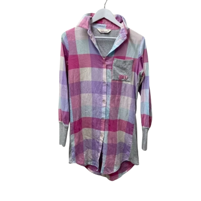 Peter Alexander Womens T'shirt Night Dress - Size XS Checked - 100% flanelette Cotton