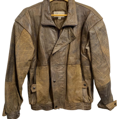 Mens Stephen Dattner vintage leather jacket 