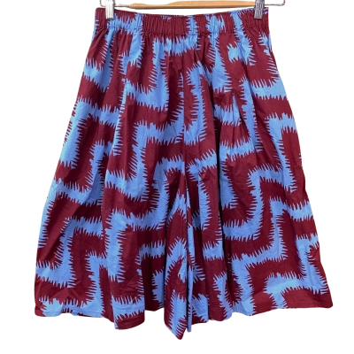 Gorman Blue/Maroon Patterned Culottes Size 10