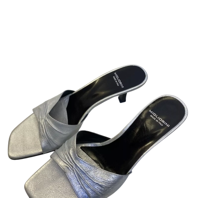 Migliorini Womens  Size 39 1/2 Heels Silver 