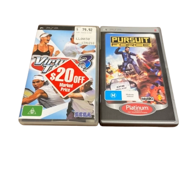 2 x PSP Games Virtual Tennis 3/Pursuit Force 