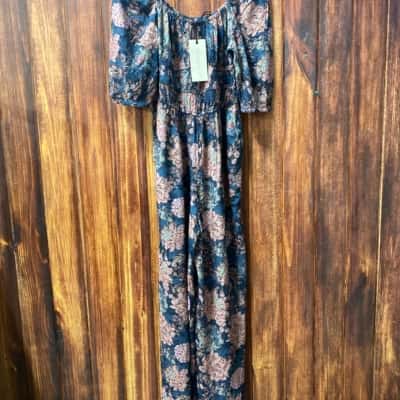  Esther & Co   Size L Jumpsuit Blue / Pink  boho style new 