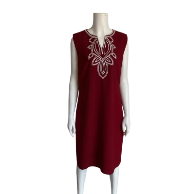 New Mi Pret-A-Porter Womens Crimson Sleeveless Size 44 Dress