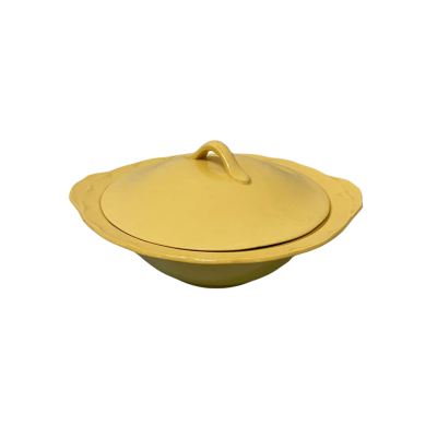 Yellow Grindley Servicing Dish with Lid
