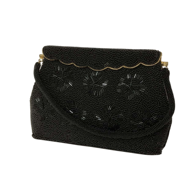  Womens Clutch Black beaded 
