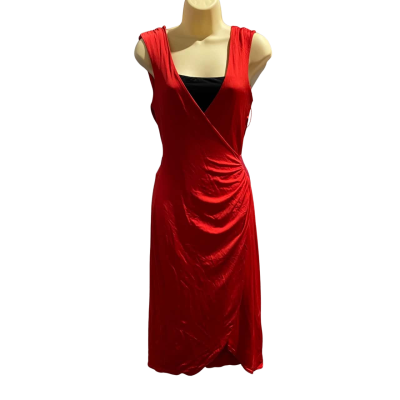 Christopher Chronis Womens Size 2 Wrap Dress Red 