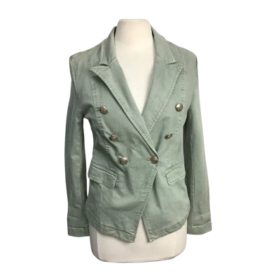Just Jeans Green Cotton Blend Denim Jacket